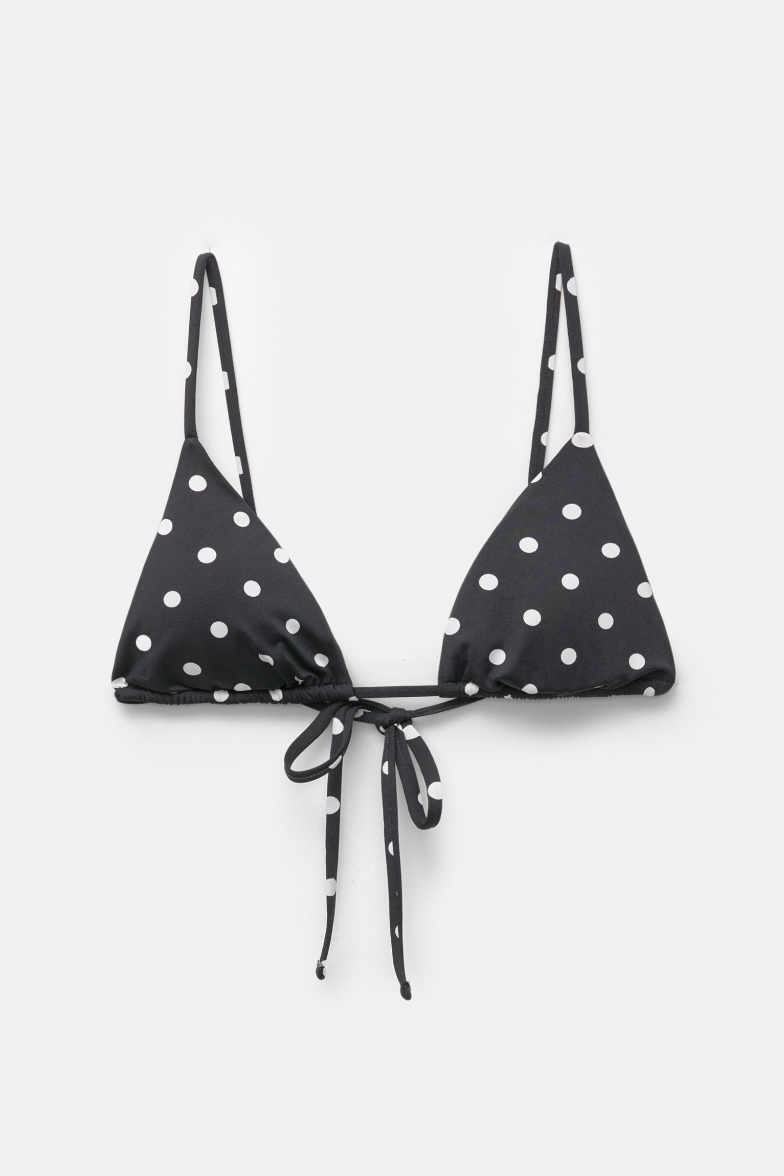 Polka dot triangle bikini top Product Image