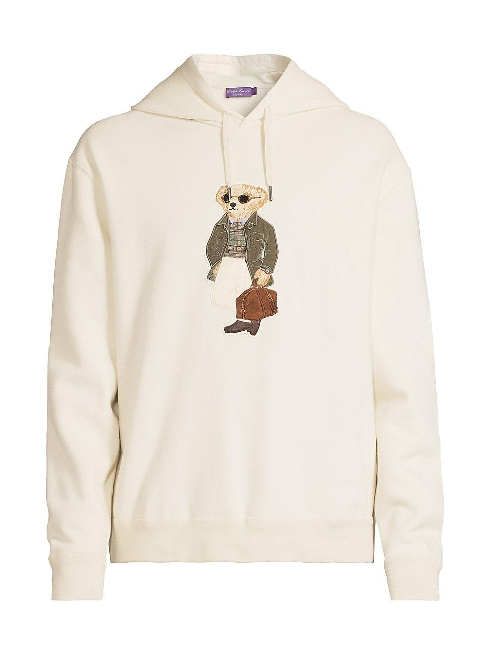 Mens Polo Bear Fleece Hoodie Product Image