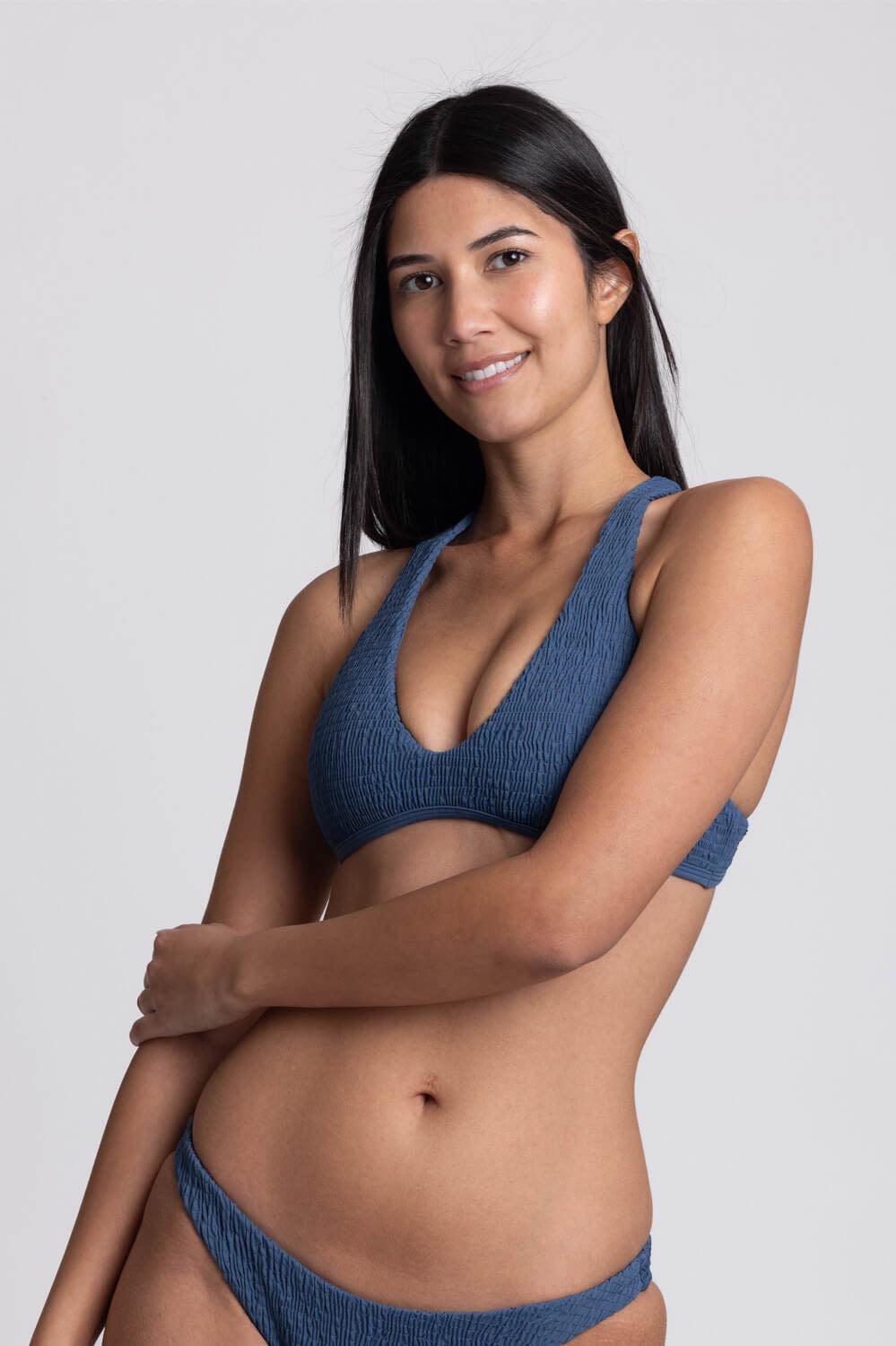 Final Sale Aster Smocked Bikini Top Product Image