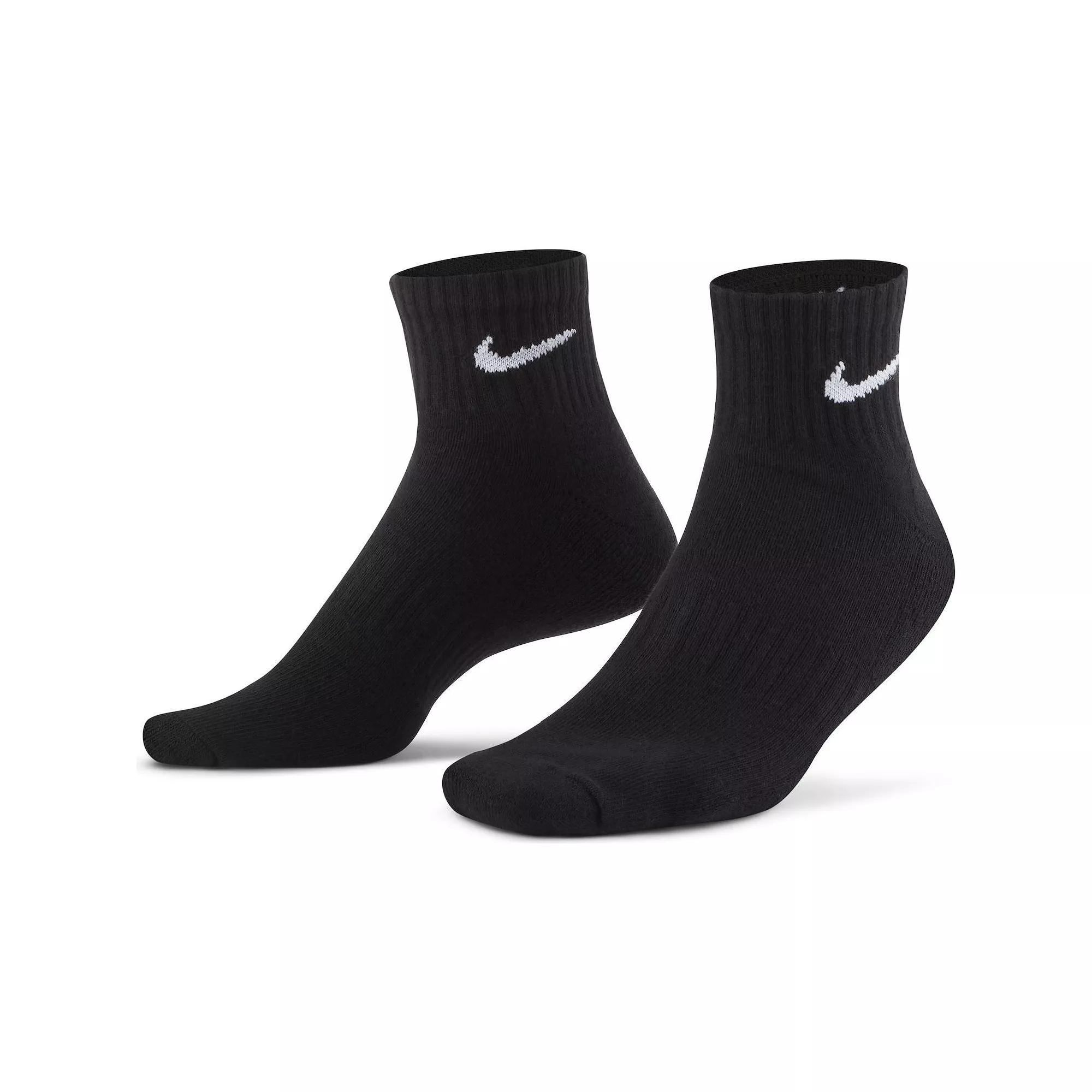 Women's Nike 3-Pack Everyday Cushioned Ankle Socks, Size: Medium, Neutral Product Image