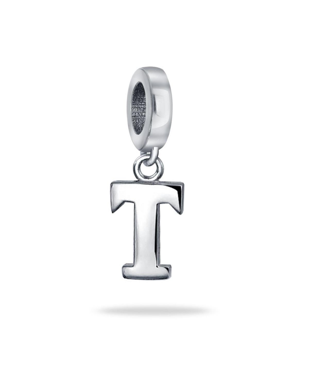 Bling Jewelry Dangle Block Letter A-z Alphabet Initial Charm Bead For Women Solid .925 Sterling Silver Fits European Bracelet Product Image