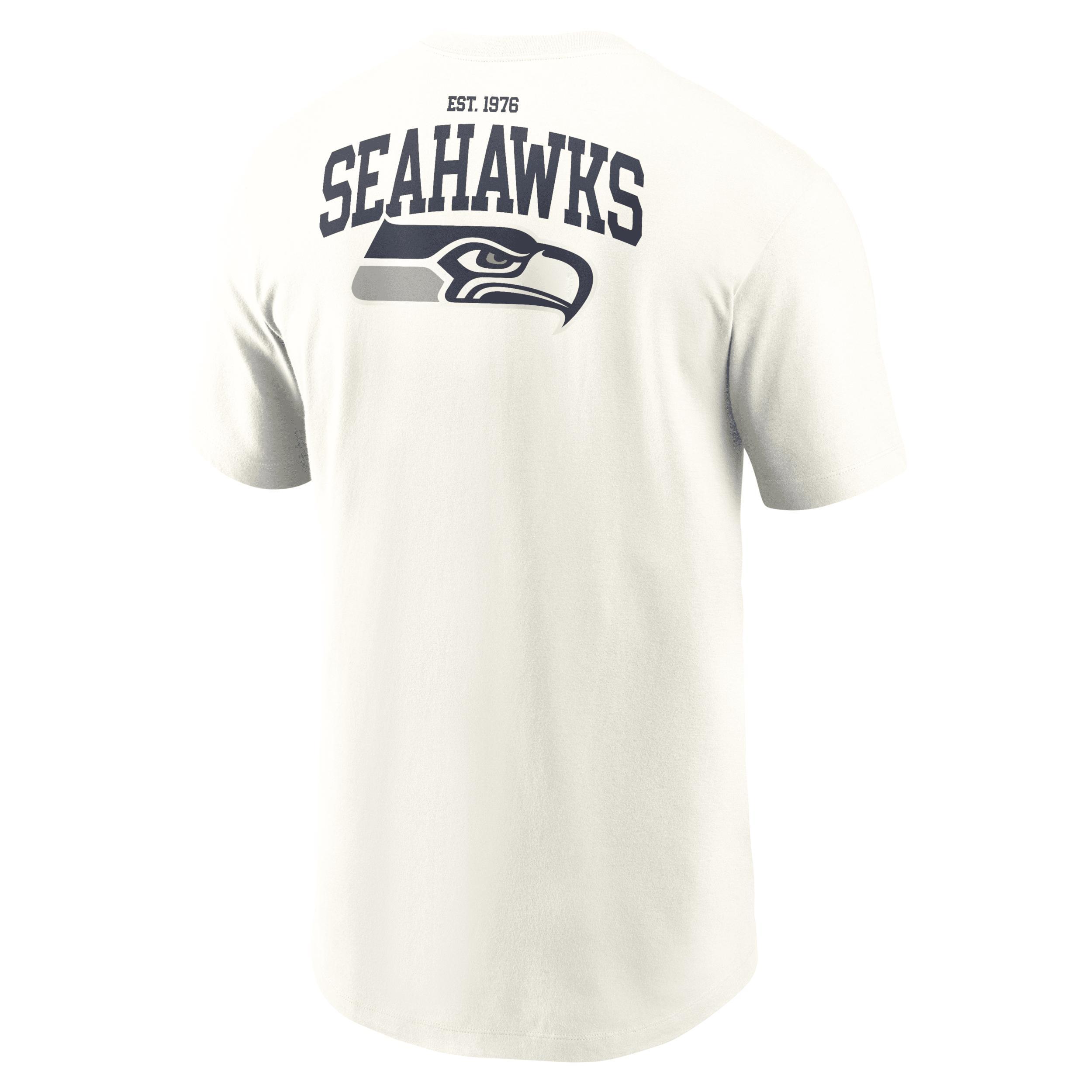 Men's Nike Cream Seattle Seahawks Blitz Essential T-Shirt, Size: 2XL, Beige Product Image
