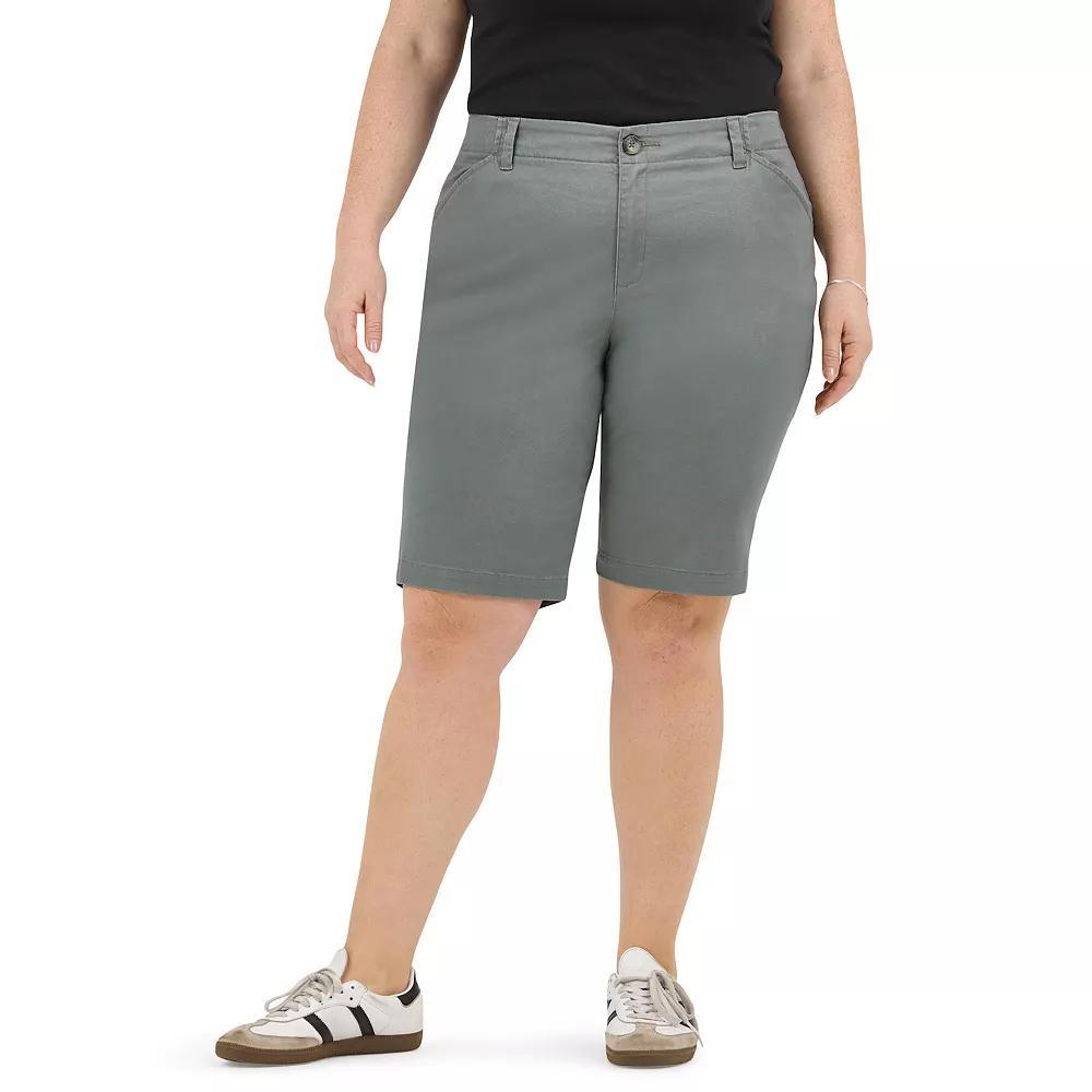 Plus Size Lee® Chino Bermuda Shorts, Women's, Size: 18 W, Fort Green Product Image
