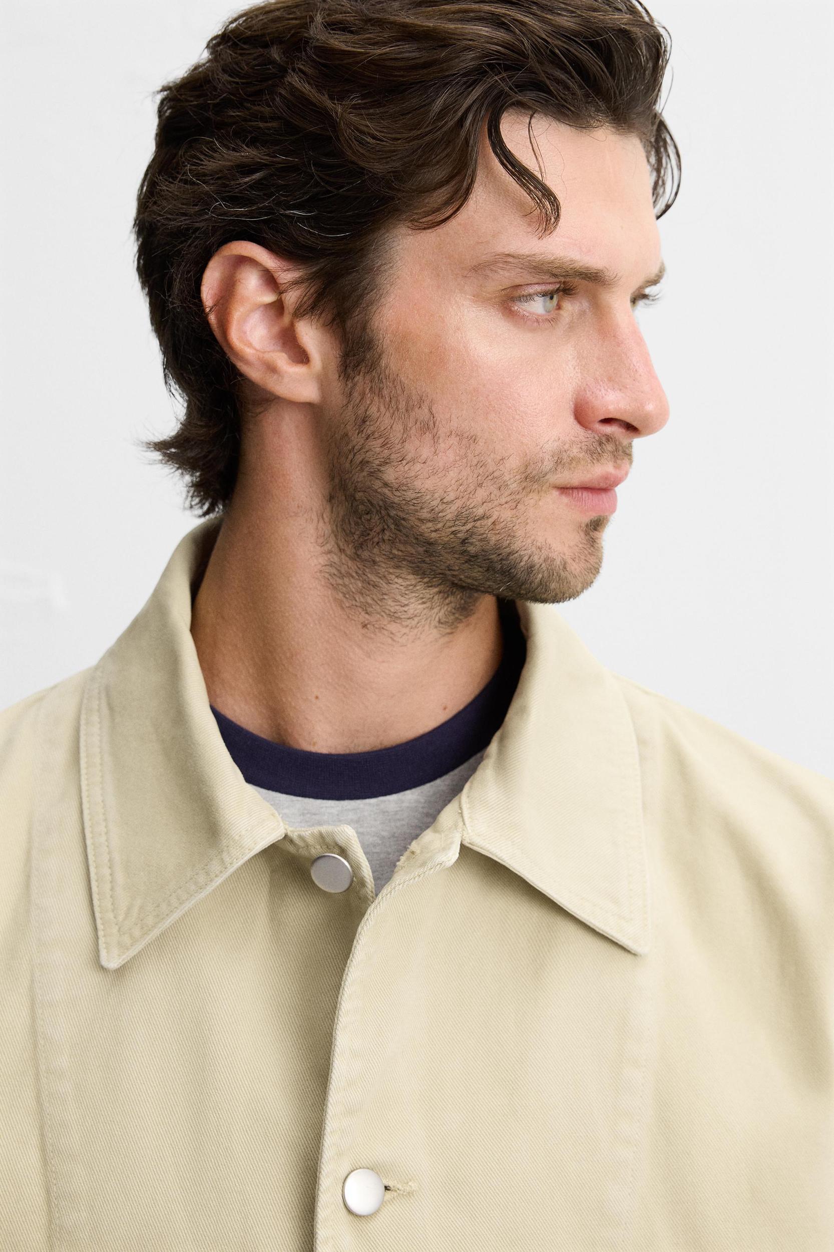 CROPPED FIT TWILL JACKET Product Image