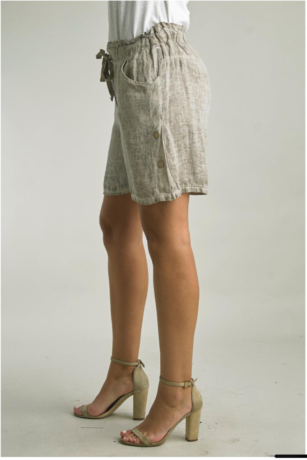 Linen Drawstring Shorts Product Image