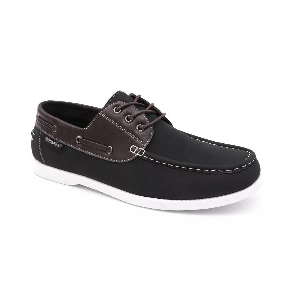 Akademiks Marina Men's Boat Shoes, Size: 10 Medium, Black Product Image