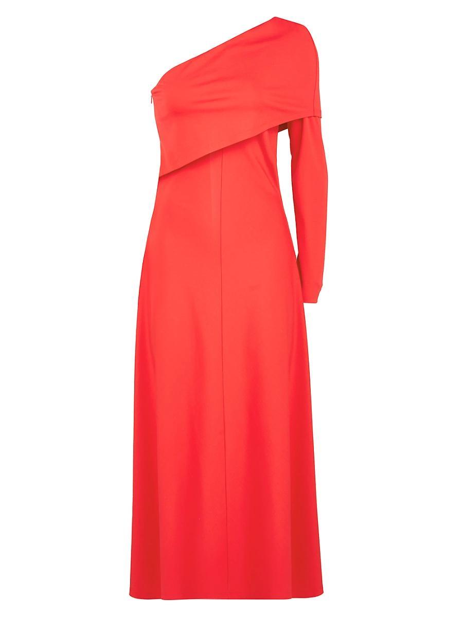 Womens Felice Asymmetric Jersey Midi-Dress Product Image