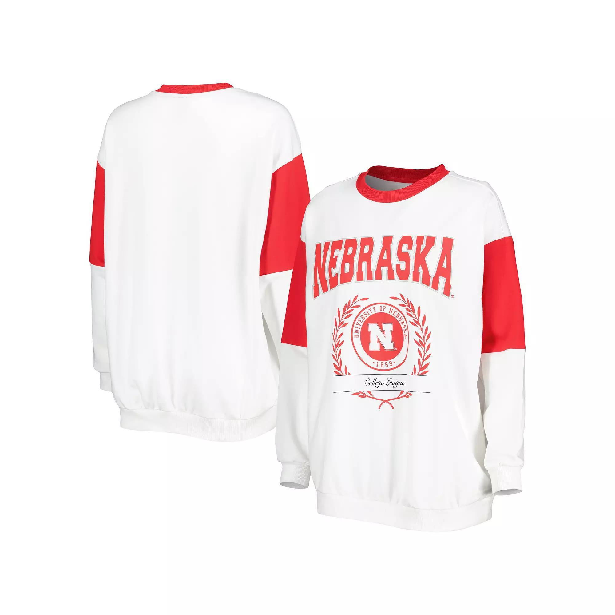 Women's Gameday Couture White Nebraska Huskers It's A Vibe Dolman Pullover Sweatshirt, Size: Medium Product Image