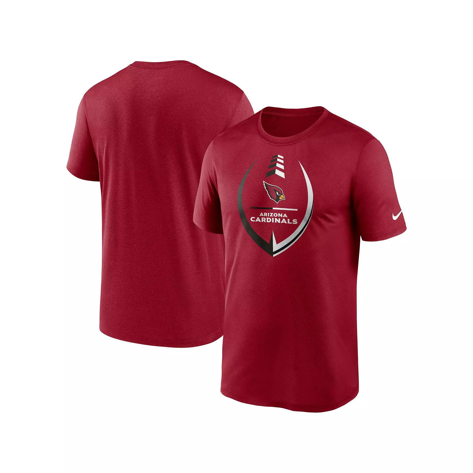 Men's Nike Cardinal Arizona Cardinals Icon Legend Performance T-Shirt, Size: Large, Red Product Image