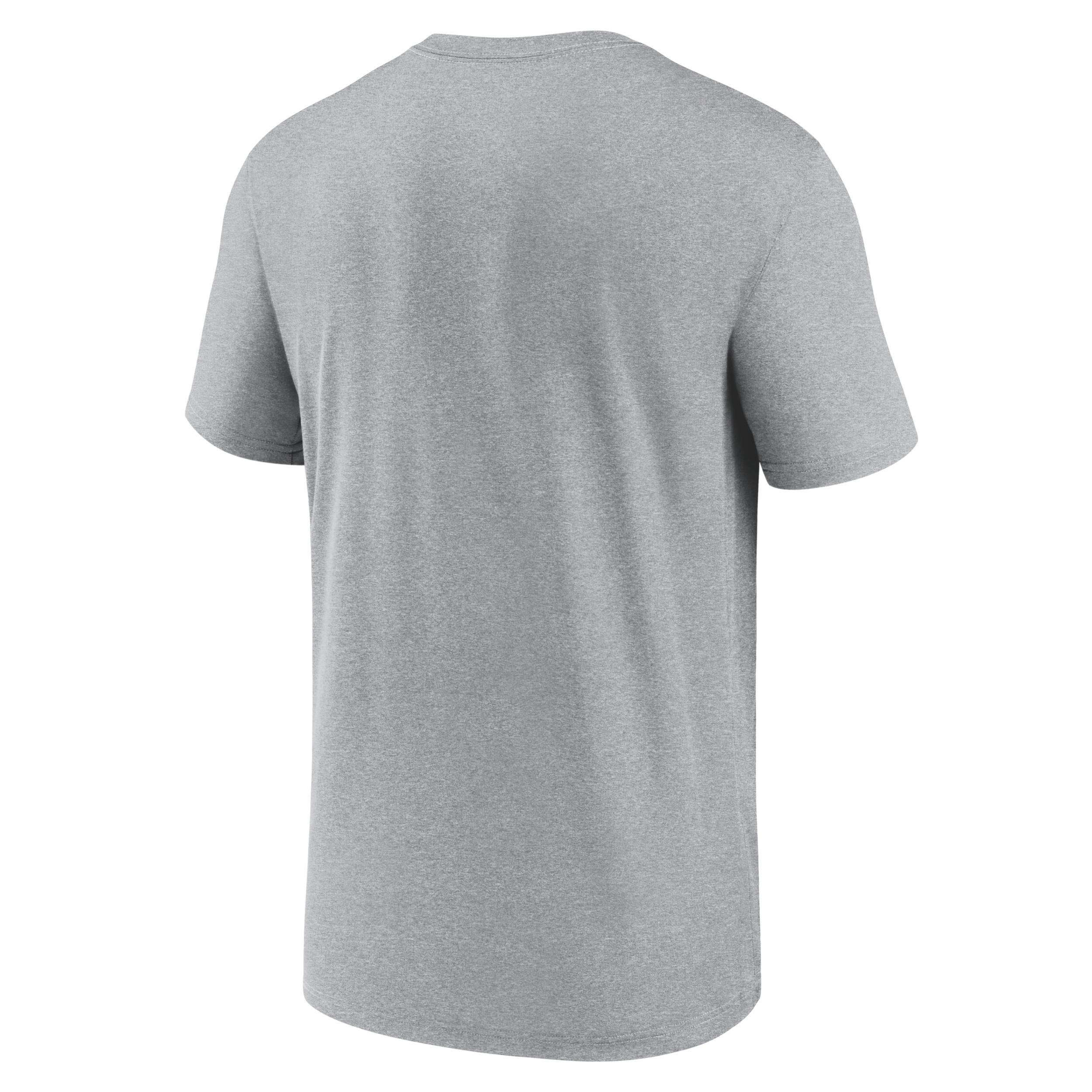 Men's Nike Heather Charcoal Los Angeles Dodgers Arch Baseball Stack Performance T-Shirt, Size: Small Product Image