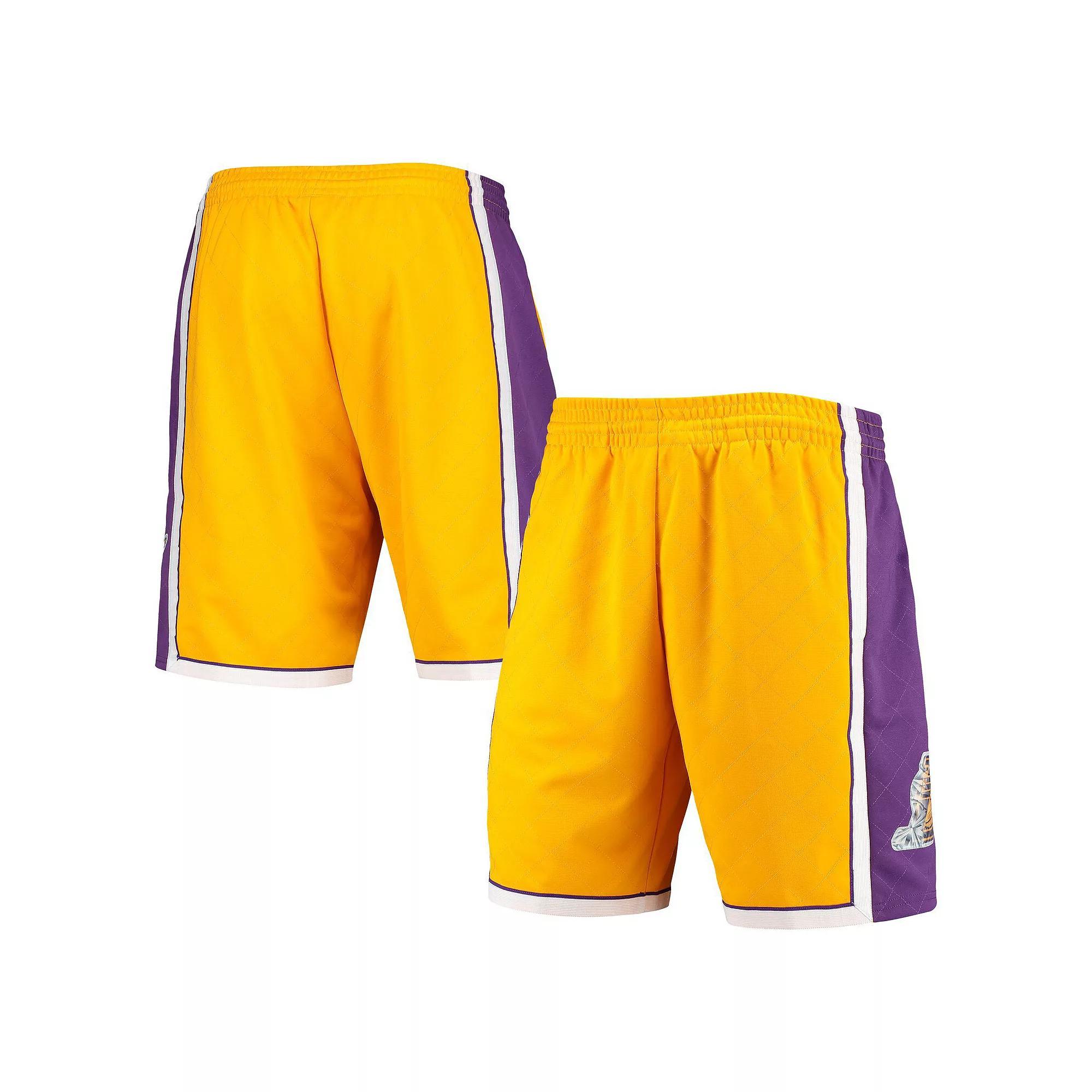 Mens Mitchell & Ness Los Angeles Lakers 2009 Hardwood Classics 75th Anniversary Swingman Shorts Product Image
