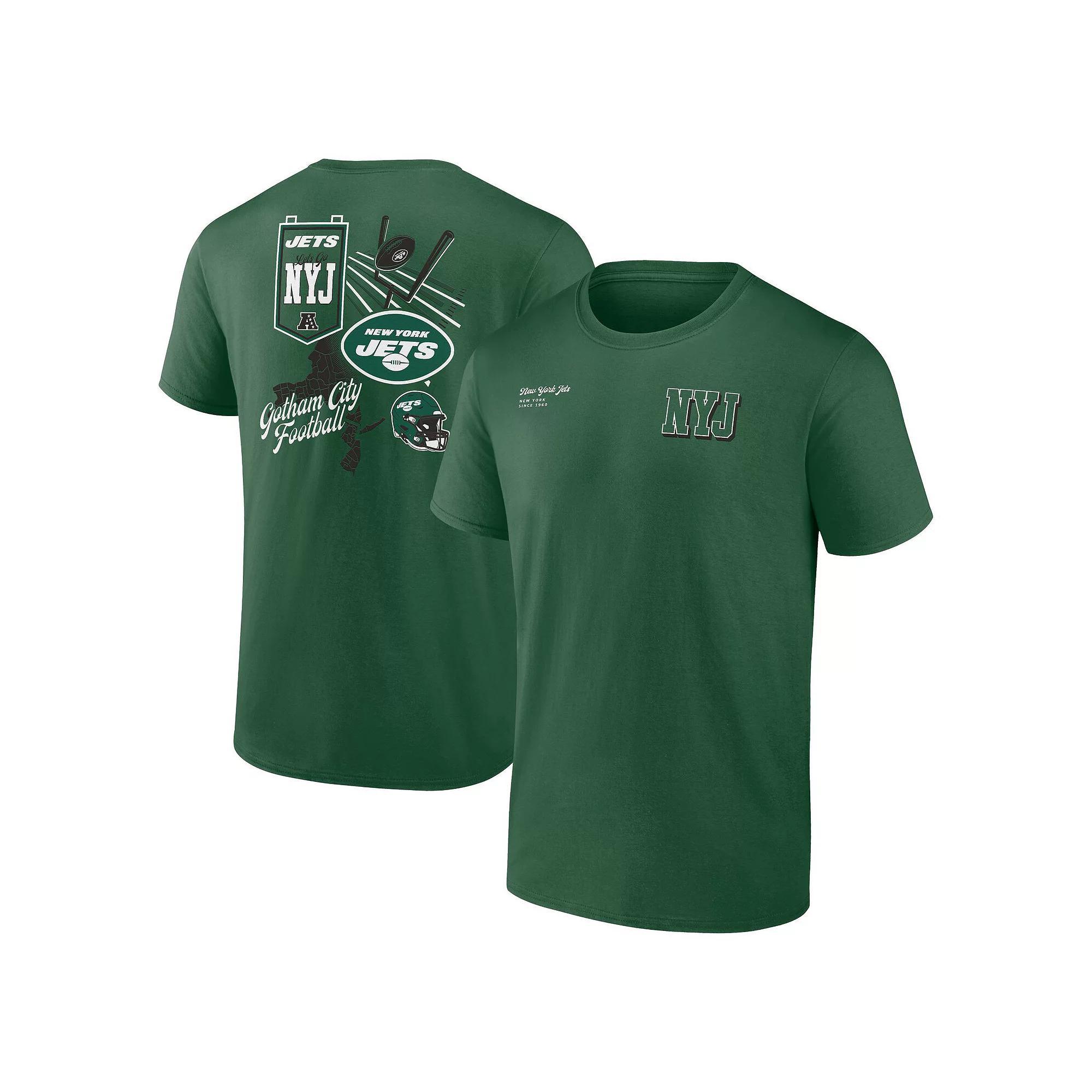 Men's Fanatics Branded Green New York Jets Split Zone T-Shirt, Size: 2XL Product Image