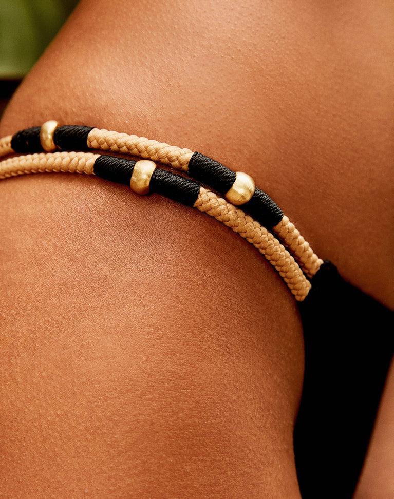 Ribbed Layla Bottom - Black Product Image