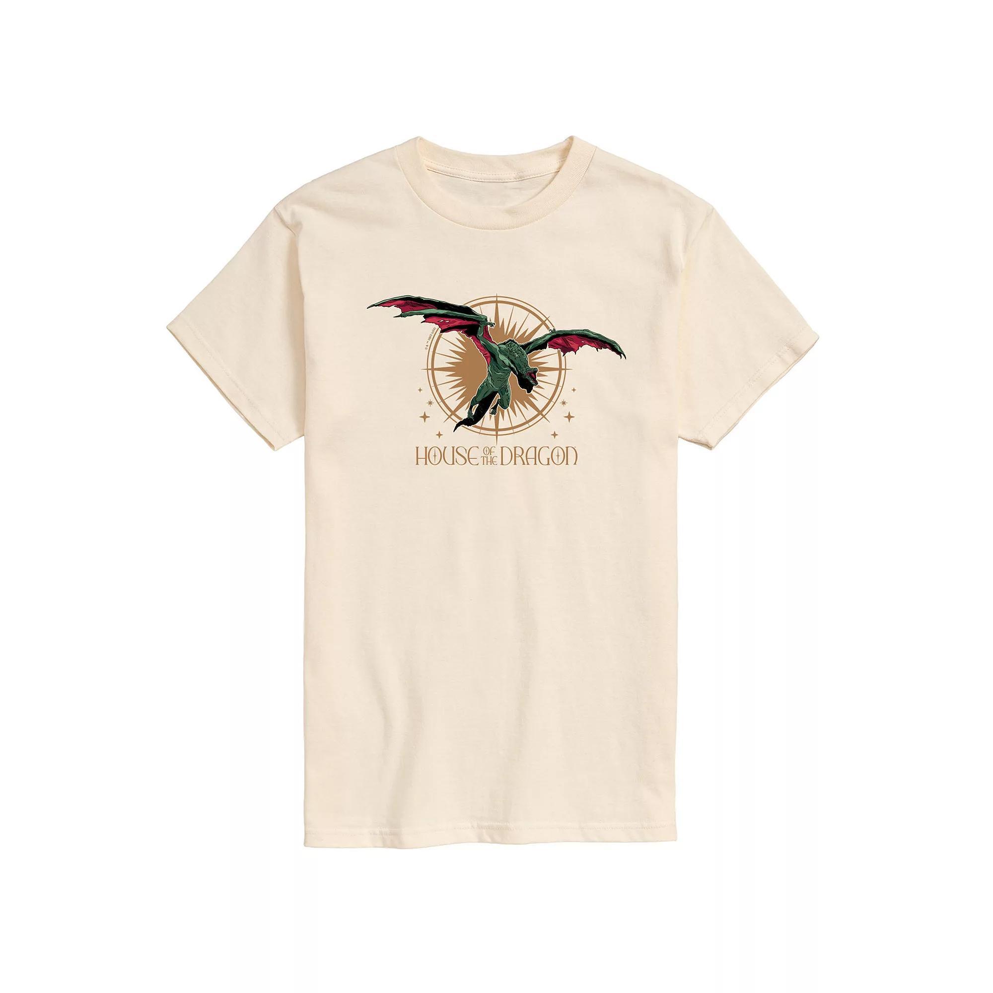 Mens House Of The Dragon Vhagar Flight Graphic Tee Ivory Product Image