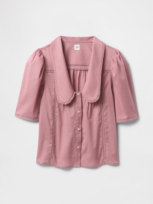 Lace Peter Pan Collar Top Product Image