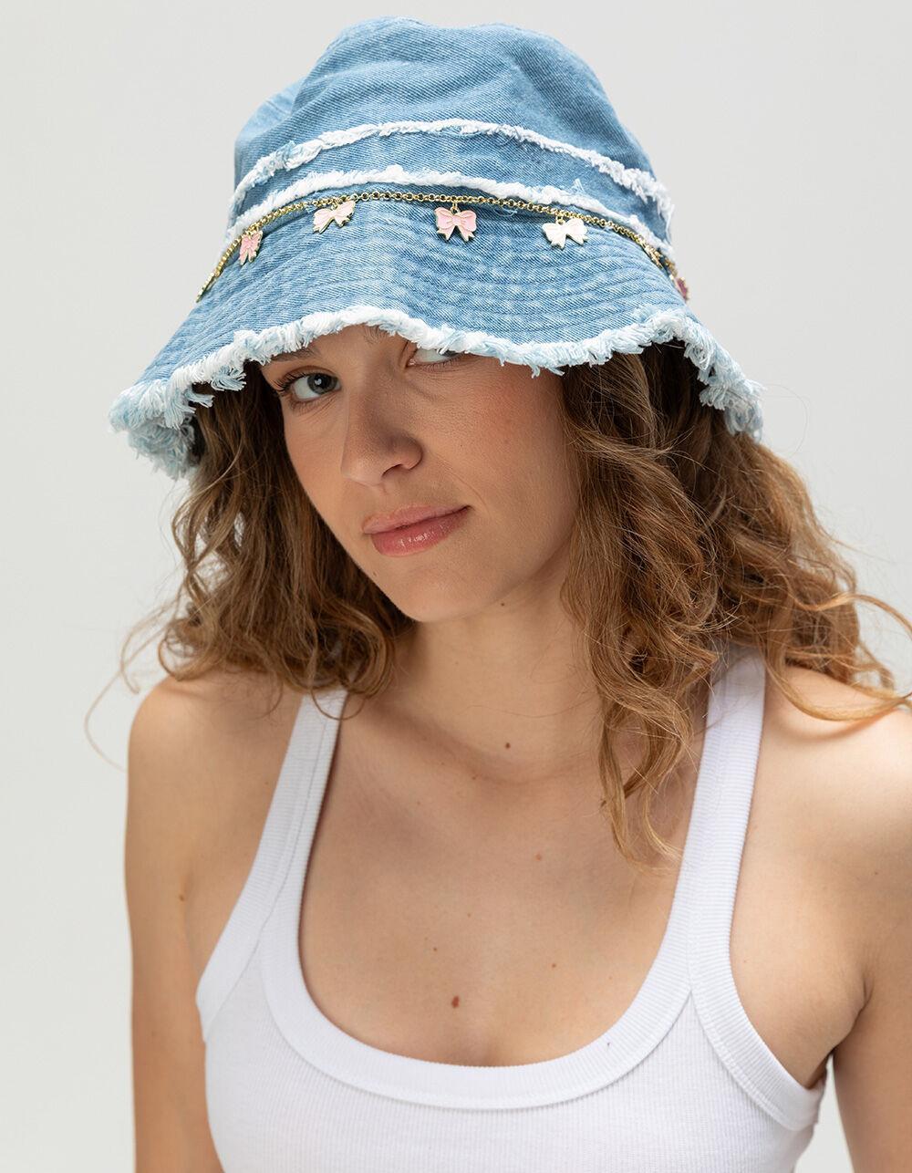 Bow Charm Womens Bucket Hat Product Image