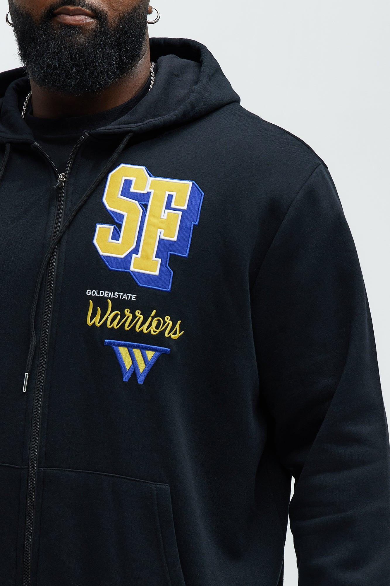 Warriors Bold Zip Up Hoodie - Black Product Image