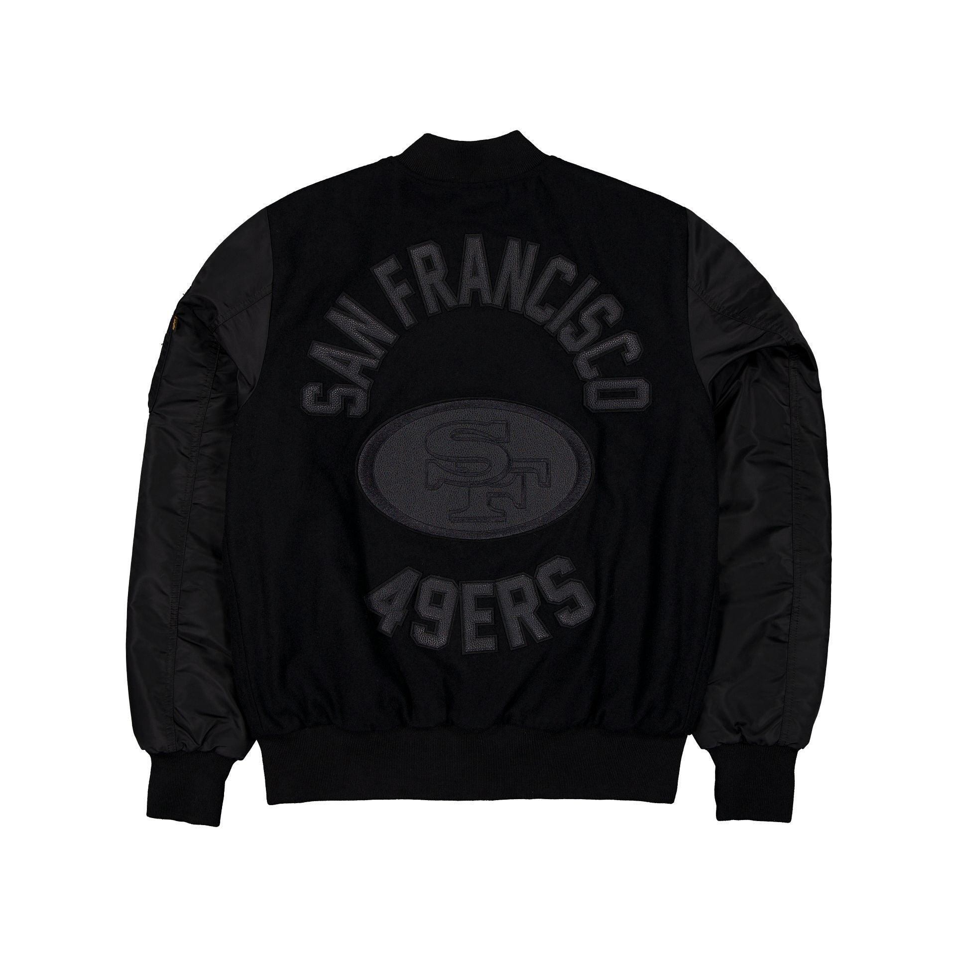 Alpha Industries x San Francisco 49ers MA-1 Wool Varsity Jacket Black Male Product Image