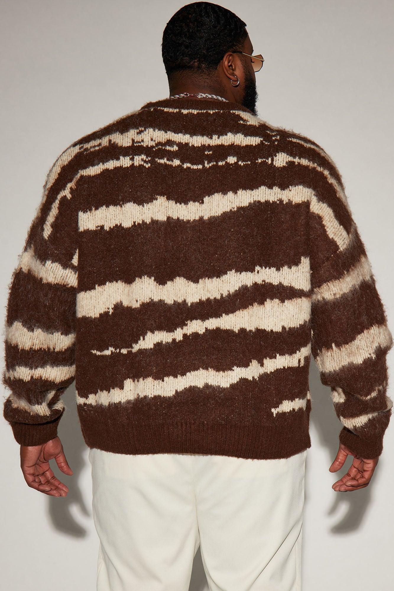 In The Game Crewneck Sweater - Brown/combo Product Image