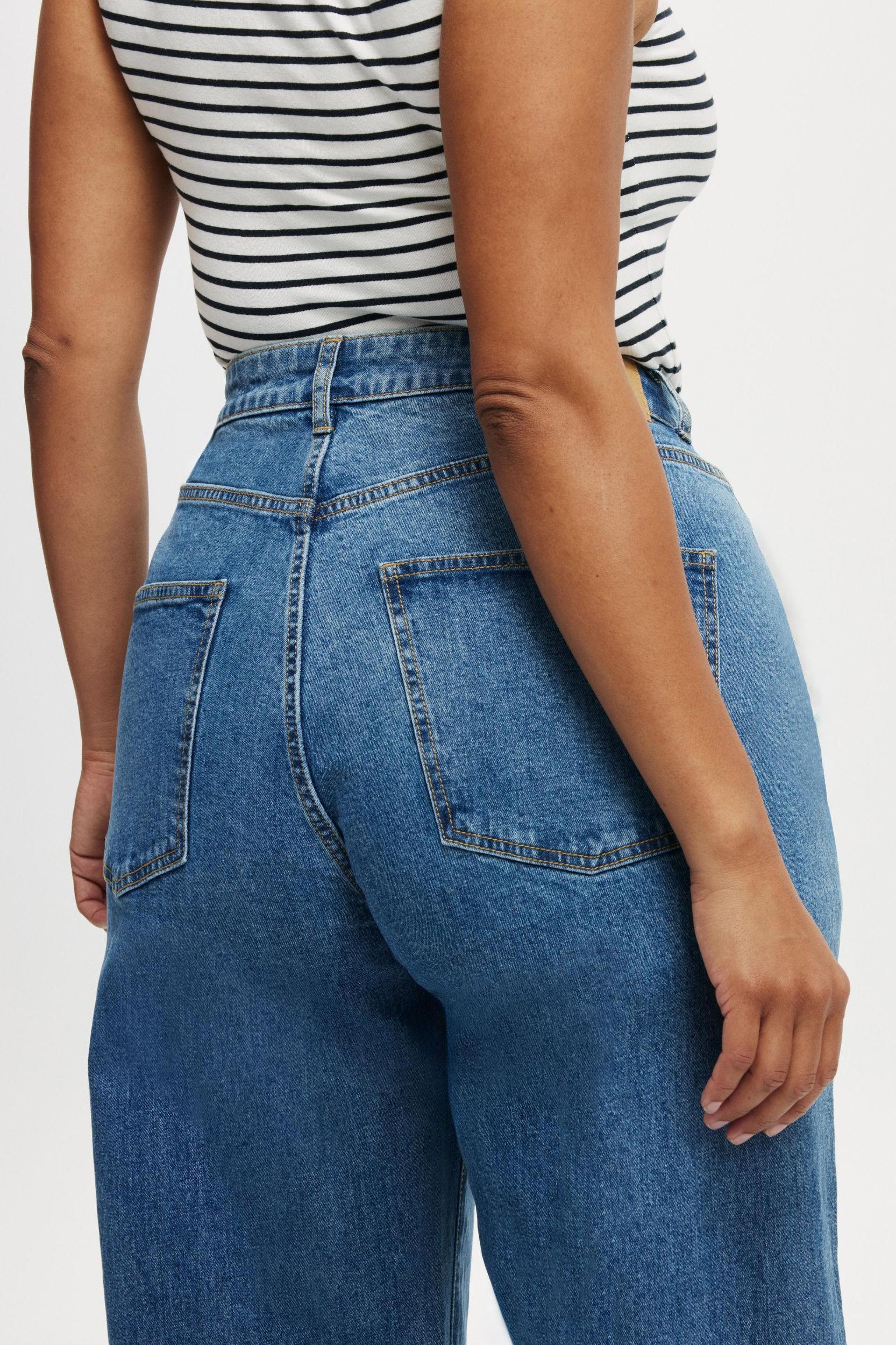 Cotton On Women - Curvy Stretch Wide Jean - Stone blue Product Image