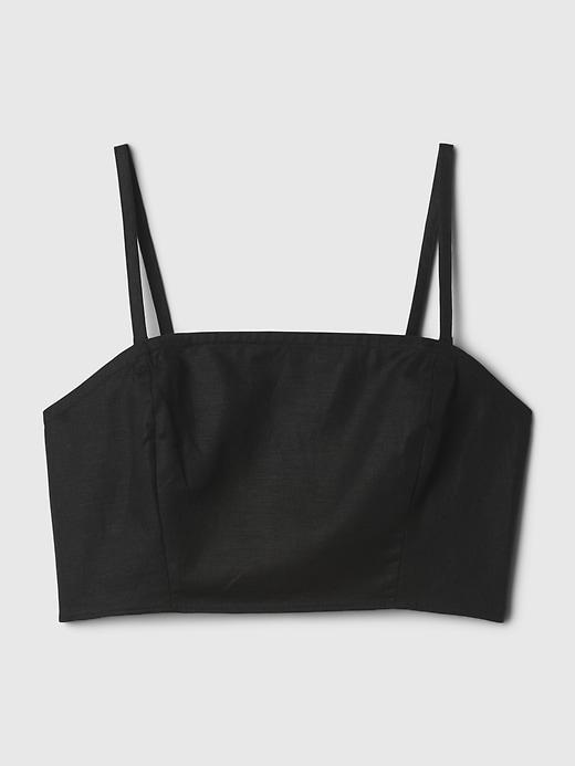 Linen-Cotton Cropped Tube Top Product Image