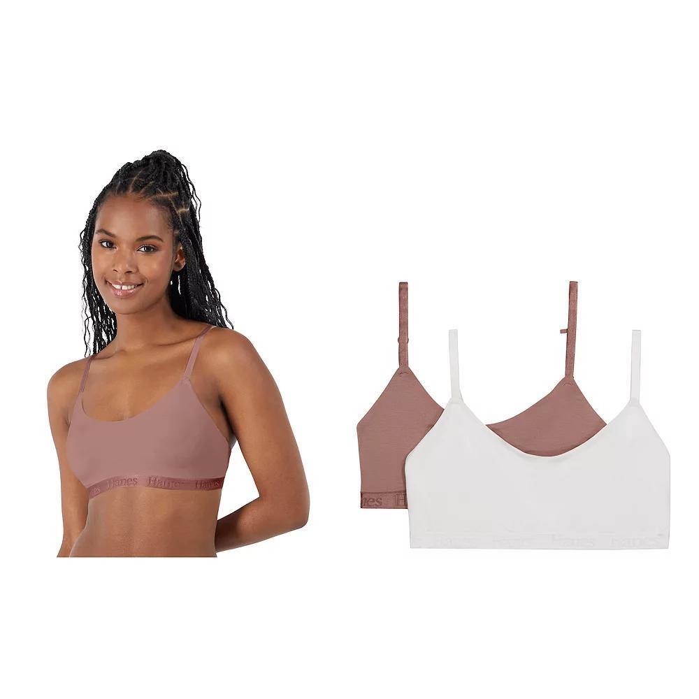 Womens Hanes Ultimate Originals 2-Pack SuperSoft Bralette DUS202 Product Image