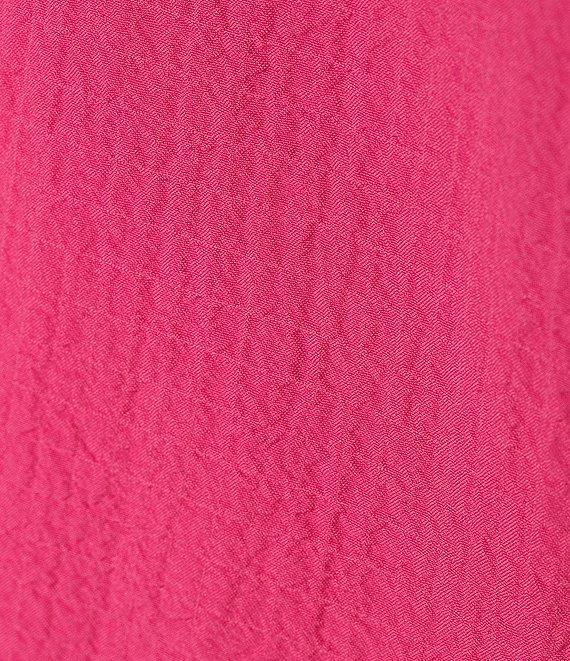 Ali Miles Wire Collar Straight Side Vent Hem 3/4 Sleeve Button Front Tunic Product Image