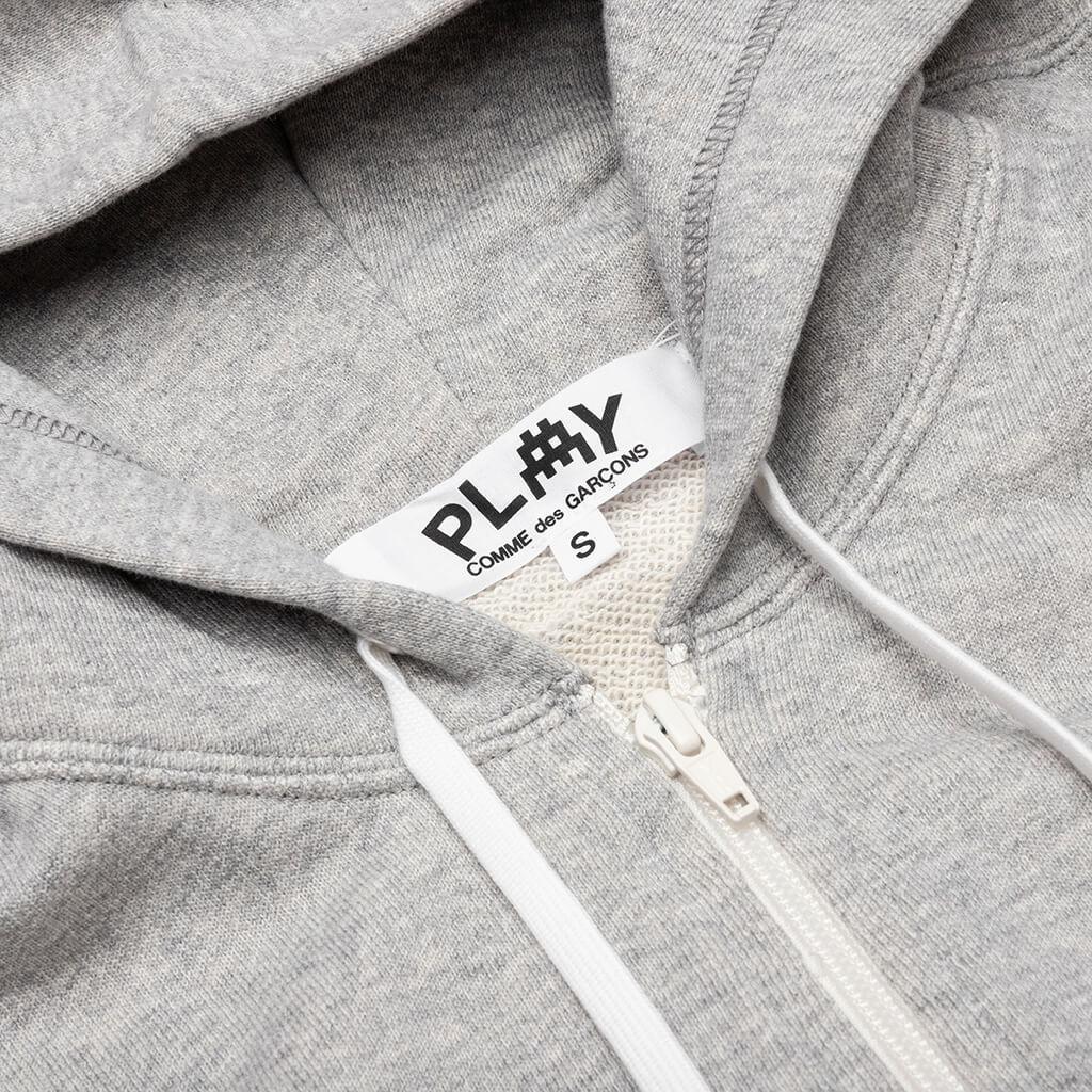 Comme des Garcons PLAY x the Artist Invader Women's Hooded Sweatshirt - Top Grey Female Product Image