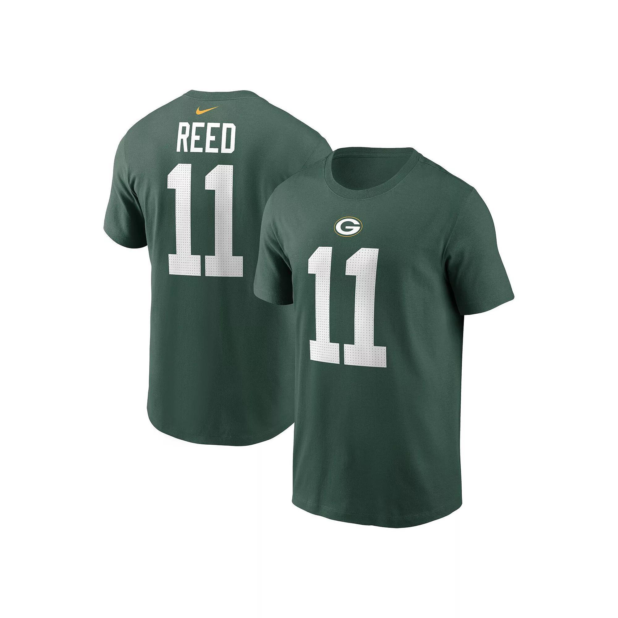 Men's Nike Jayden Reed Green Green Bay Packers Name & Number T-Shirt, Size: 2XL Product Image