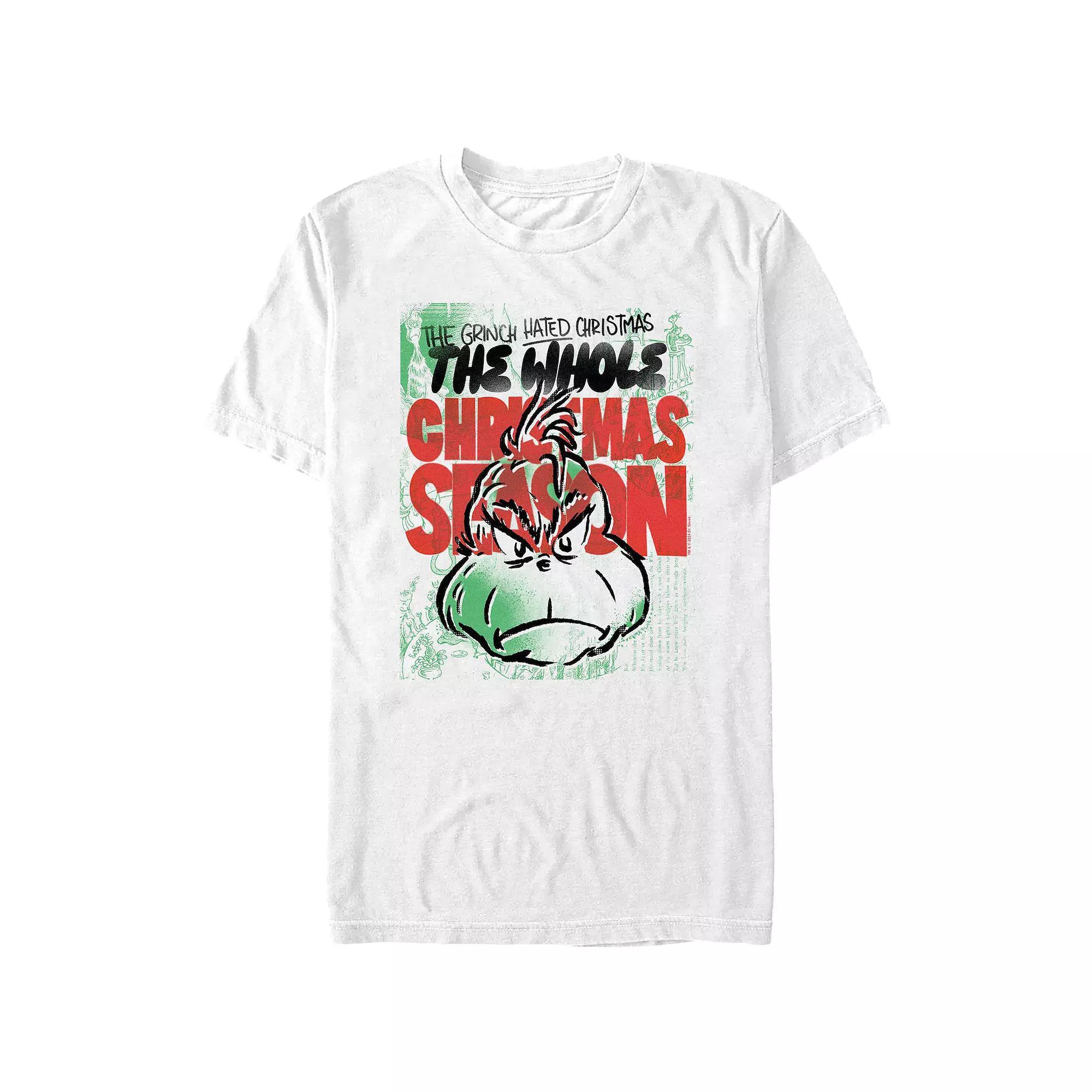 Big & Tall Dr. Seuss Grinch The Whole Christmas Season Graphic Tee, Men's, Size: Large, White Product Image