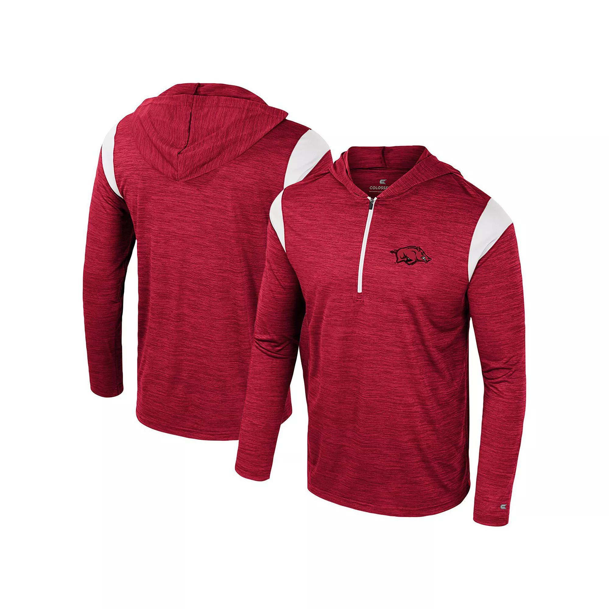Men's Colosseum Cardinal Stanford Cardinal Dozer Half-Zip Windshirt, Size: Large, Red Product Image