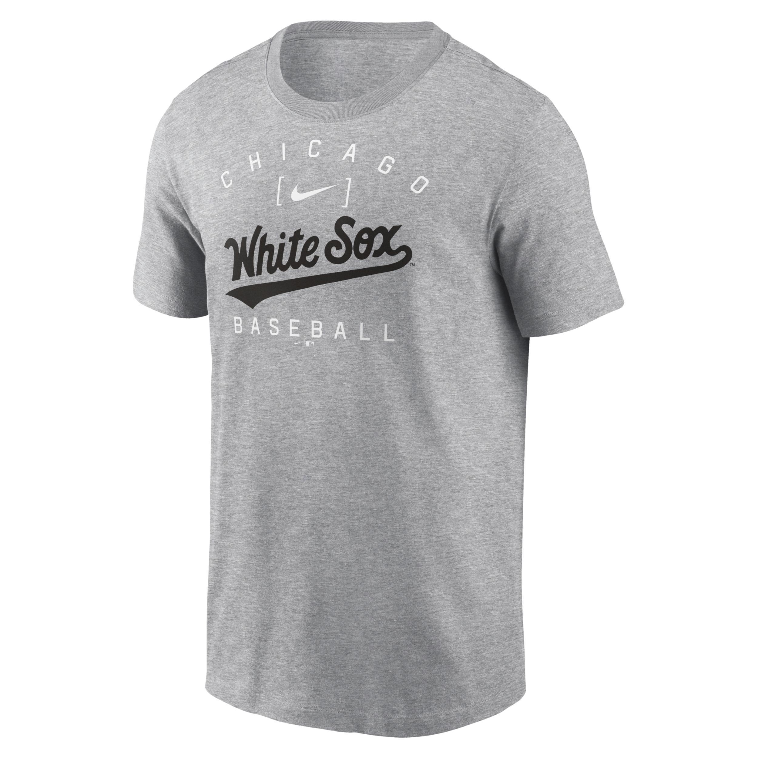 Men's Nike Heather Gray Chicago White Sox Home Team Athletic Arch T-Shirt, Size: Medium, Grey Product Image
