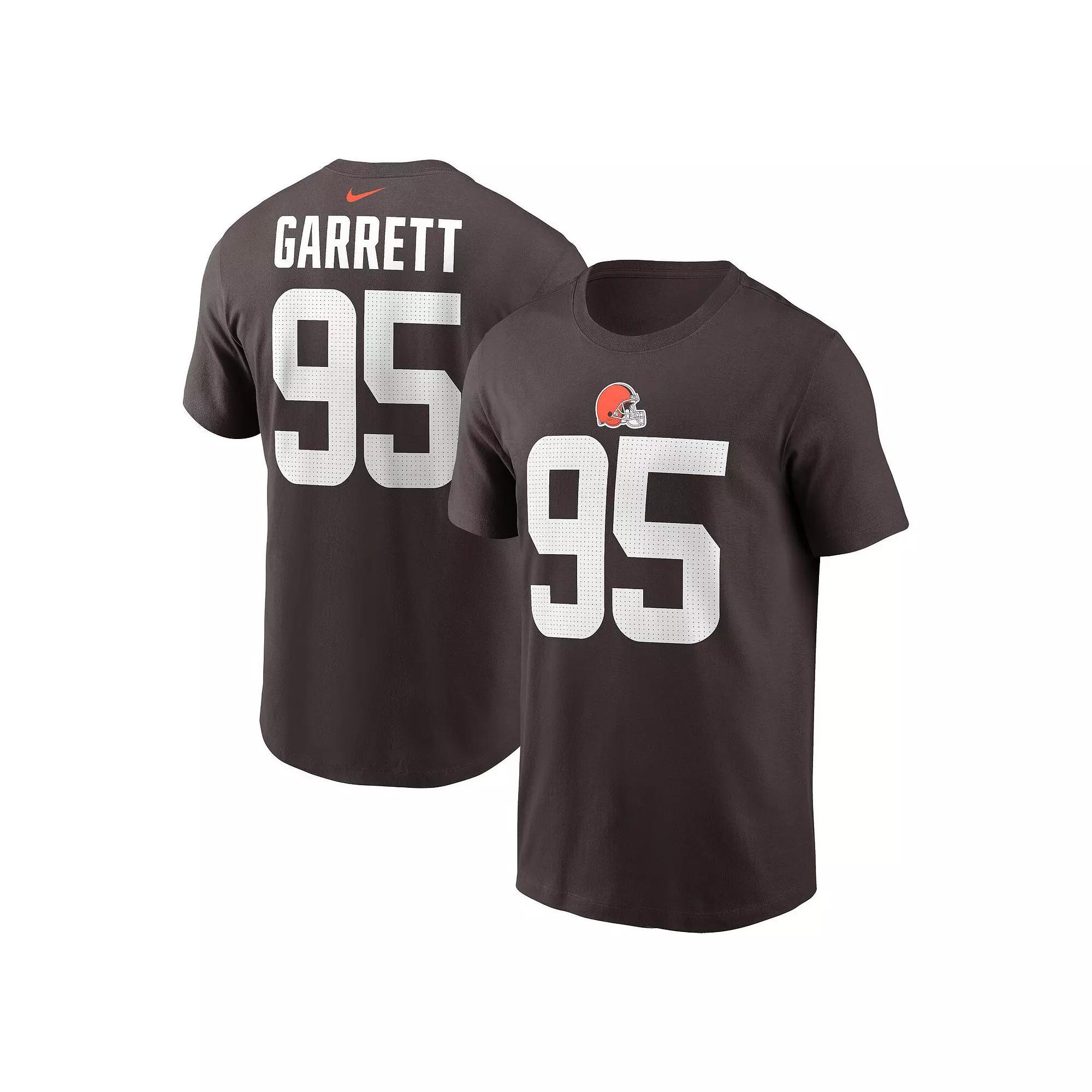Men's Nike Myles Garrett Brown Cleveland Browns Player Name & Number T-Shirt, Size: XL Product Image