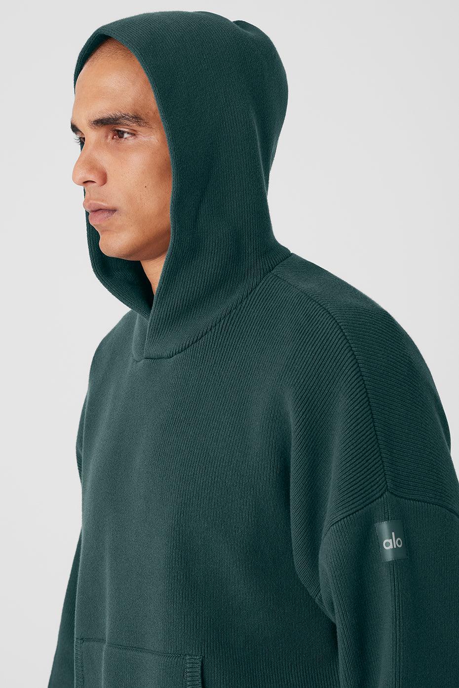 Scholar Hooded Sweater - Midnight Green Male Product Image