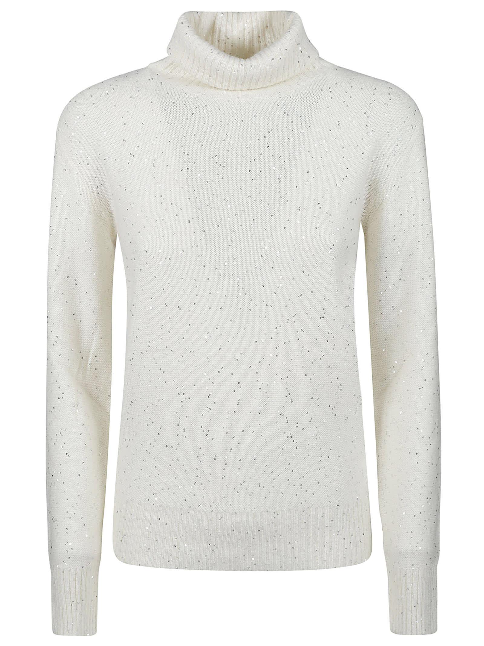 FABIANA FILIPPI Turtle Neck Sweater In White Product Image