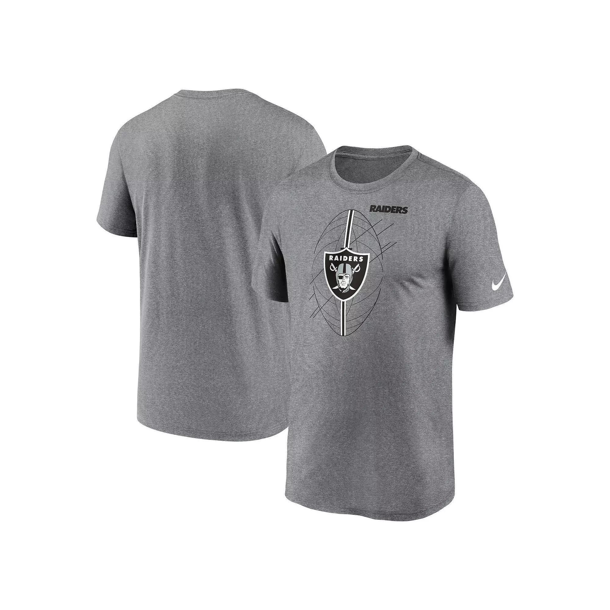 Men's Nike  Heather Charcoal Las Vegas Raiders Legend Icon Performance T-Shirt, Size: Medium, Lvr Charco Product Image