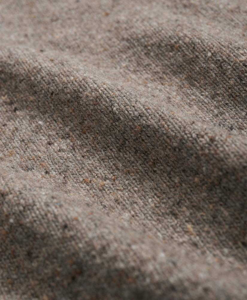 Merino Donegal Wool Shoulder Patch Henley Sweater Product Image