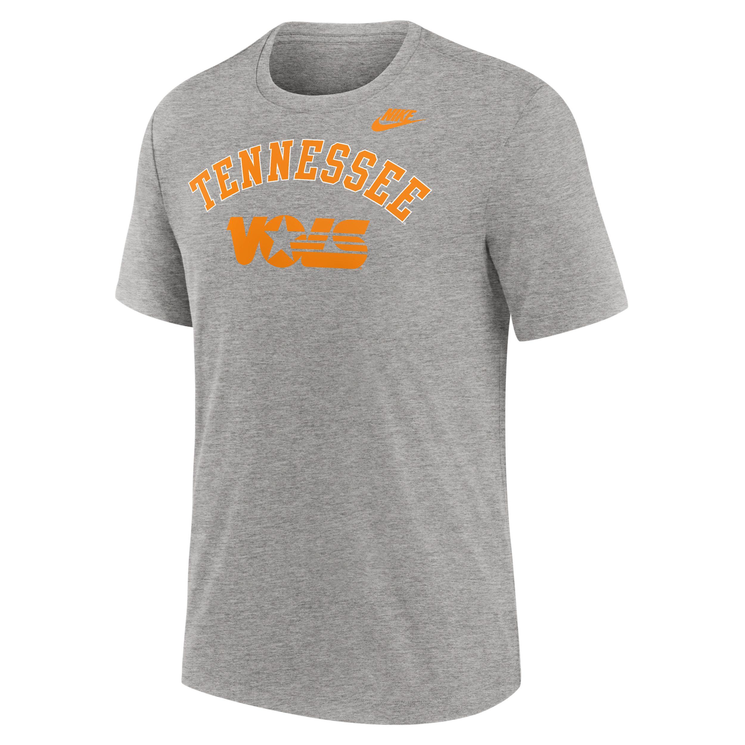 Men's Nike Heather Gray Miami Dolphins Blitz Tri-Blend T-Shirt, Size: XL, Grey Product Image