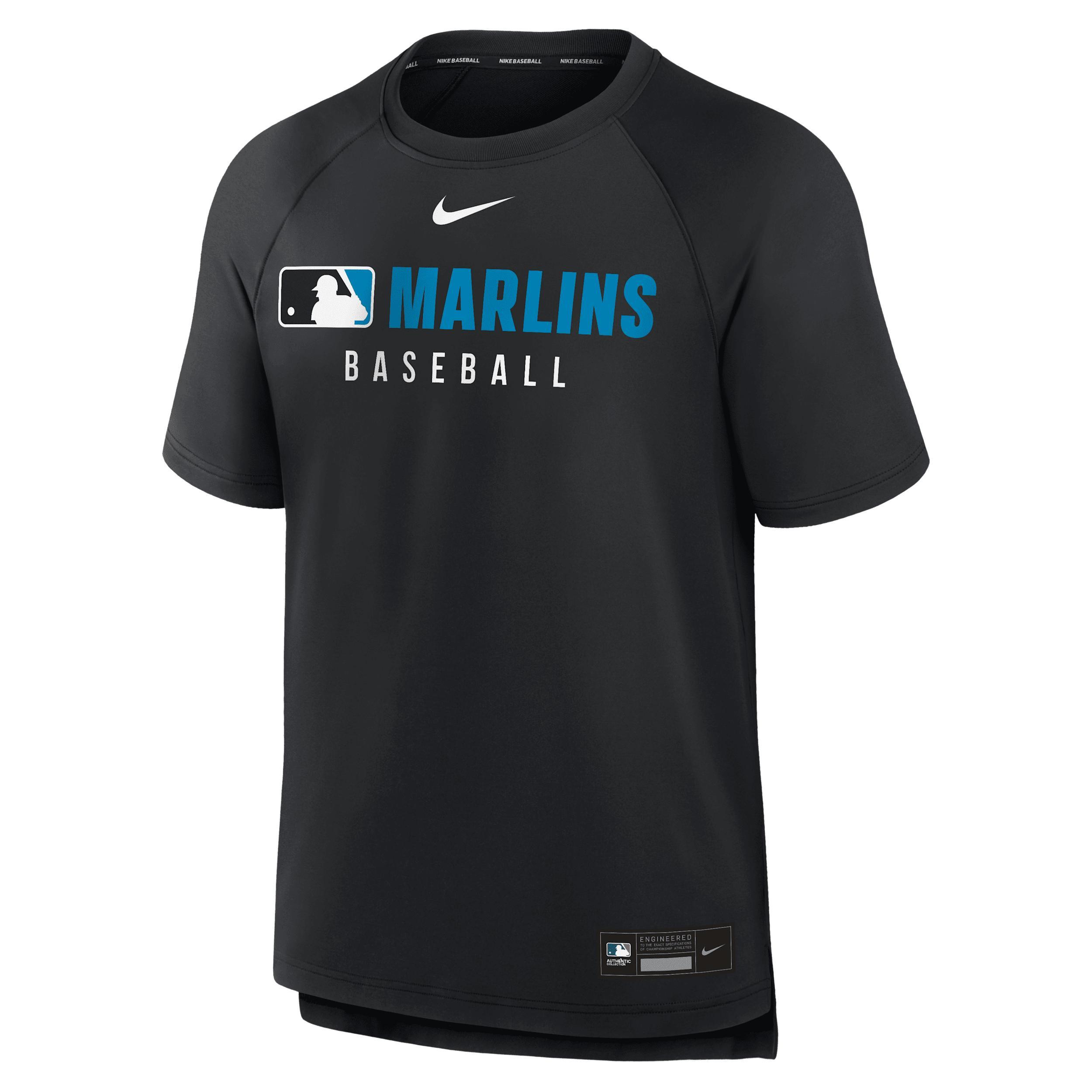 Miami Marlins Authentic Collection Pregame Nike Men's Dri-FIT MLB T-Shirt Product Image