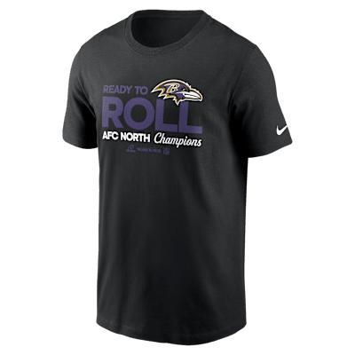 Mens Nike Baltimore Ravens 2024 AFC North Division Champions Locker Room Trophy Collection T-Shirt Product Image