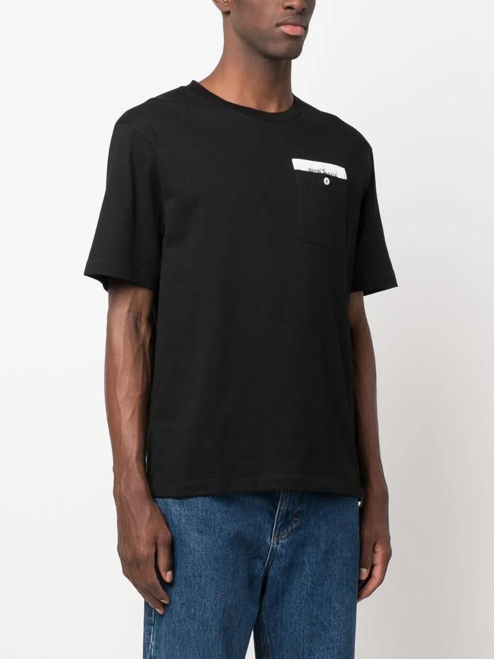 logo-tape cotton T-shirt Product Image