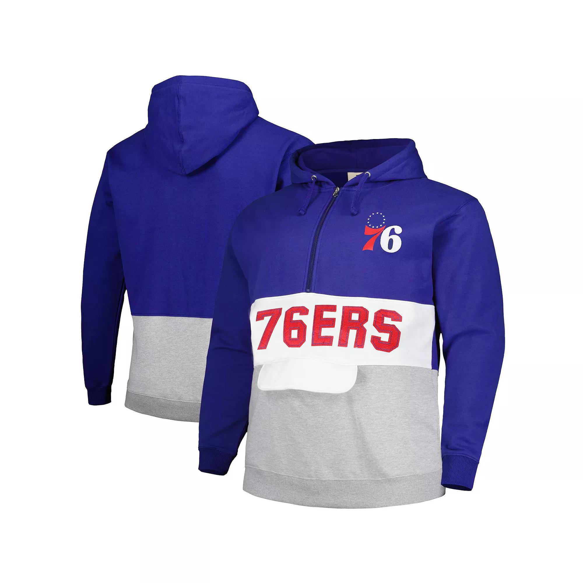 Men's Fanatics Branded Royal Philadelphia 76ers Big & Tall Anorak Half-Zip Hoodie, Size: 3XLT, 76r Blue Product Image