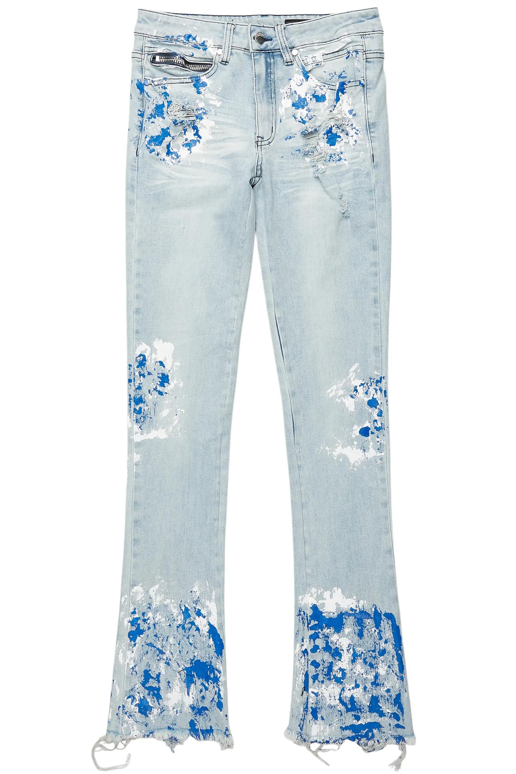 Kodak Blue Painter Stacked Flare Jean Male Product Image