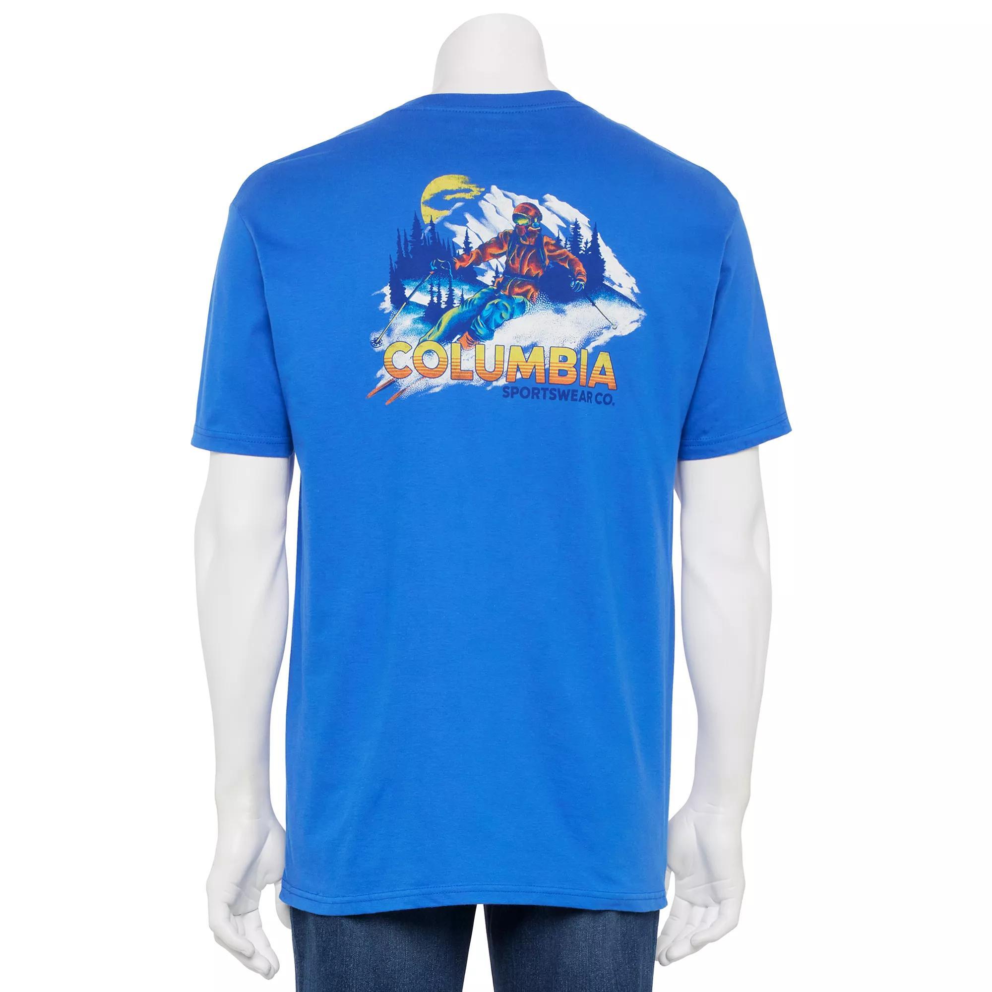 Men's Columbia Short Sleeve Back Graphic Tee, Size: XXL, Vivid Blue Product Image