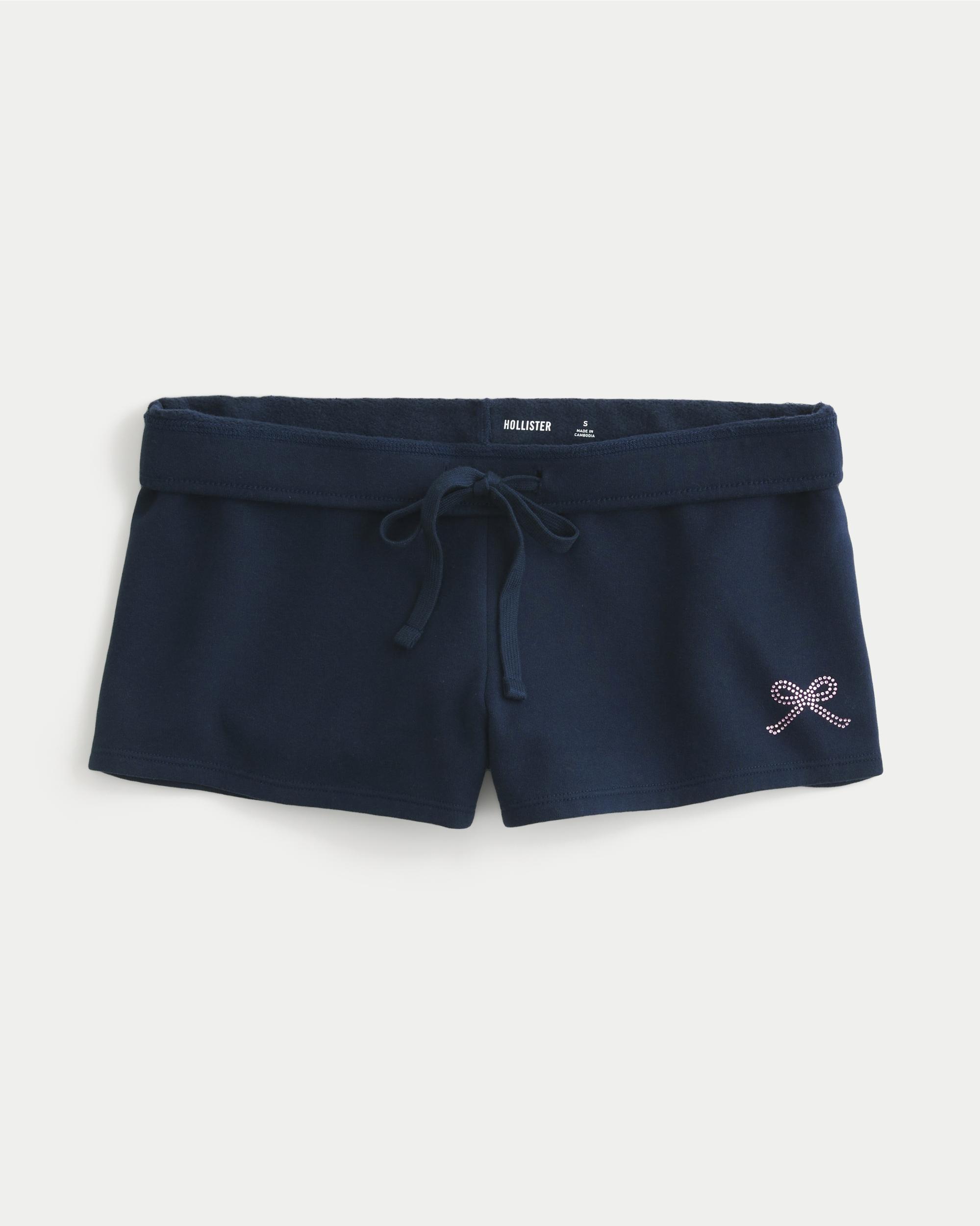 Heart Graphic Fleece Mini Shorts Product Image