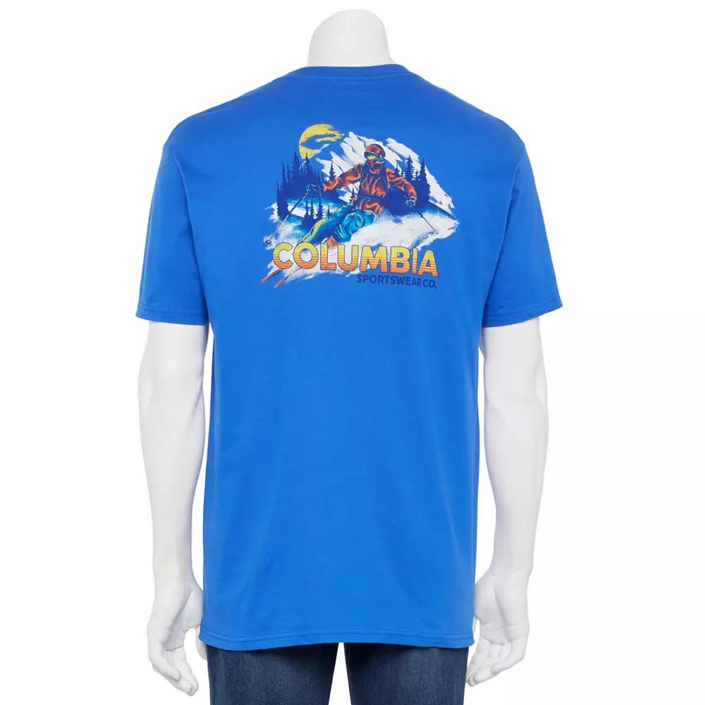 Men's Columbia Short Sleeve Back Graphic Tee, Size: XXL, Vivid Blue Product Image