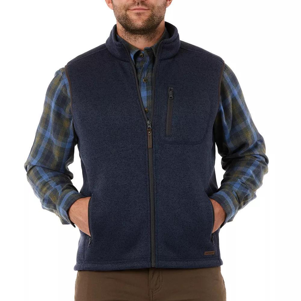 Men's Smith's Workwear Sherpa-Lined Sweater Fleece Vest, Size: XXL, Slate Blue Grey Product Image