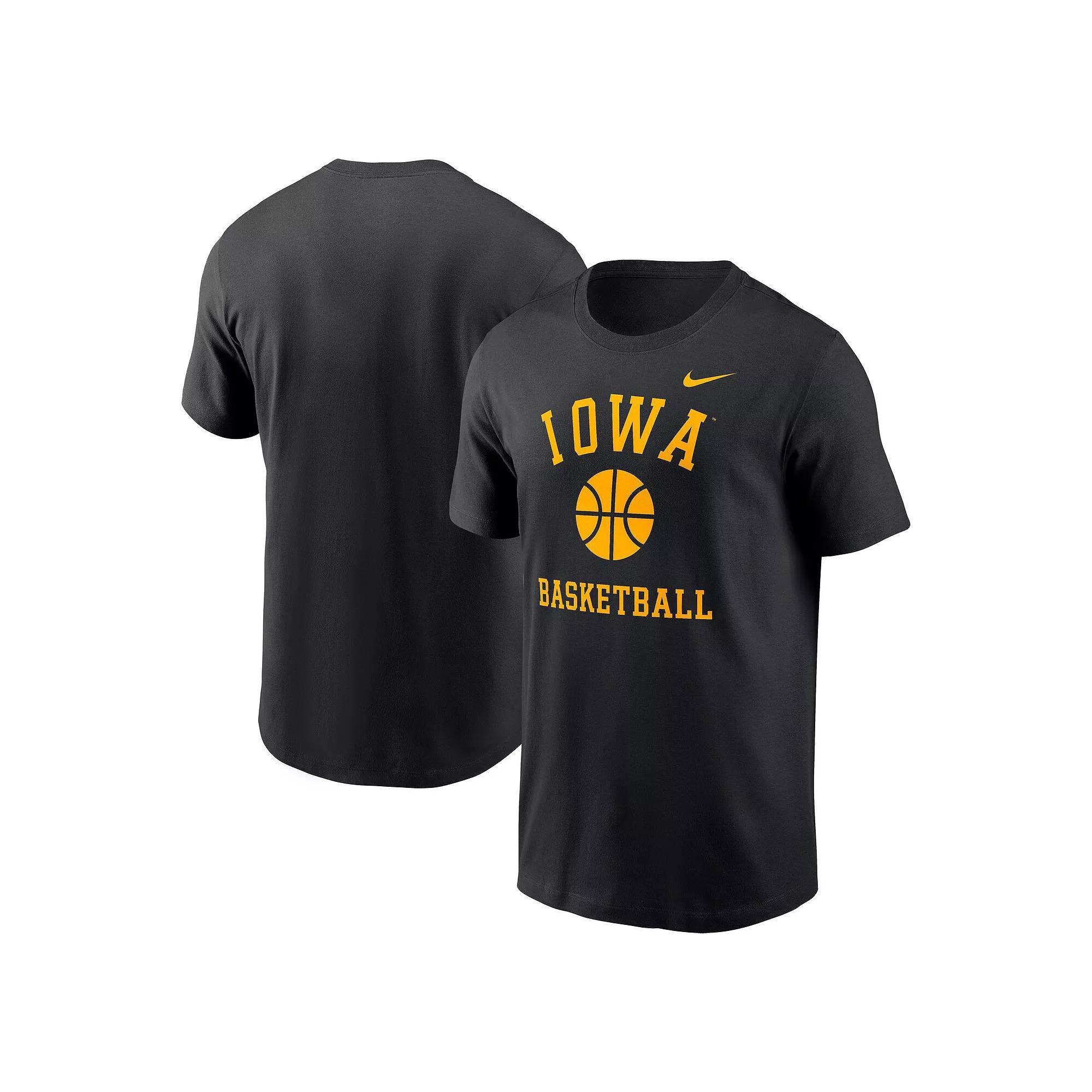 Men's Nike Black Iowa Hawkeyes Basketball Icon T-Shirt, Size: Medium Product Image