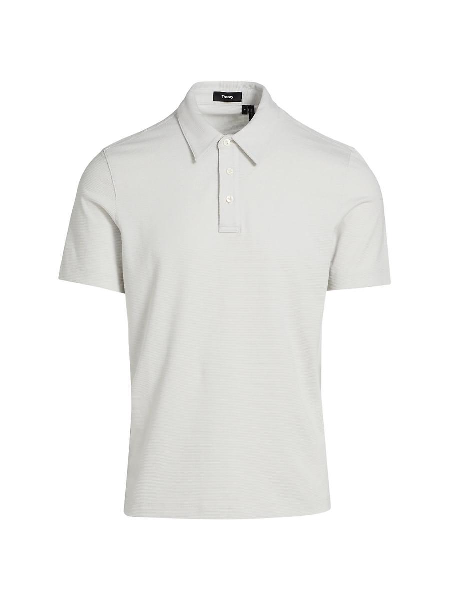 Men's Striped Cotton-Blend Polo Shirt Product Image