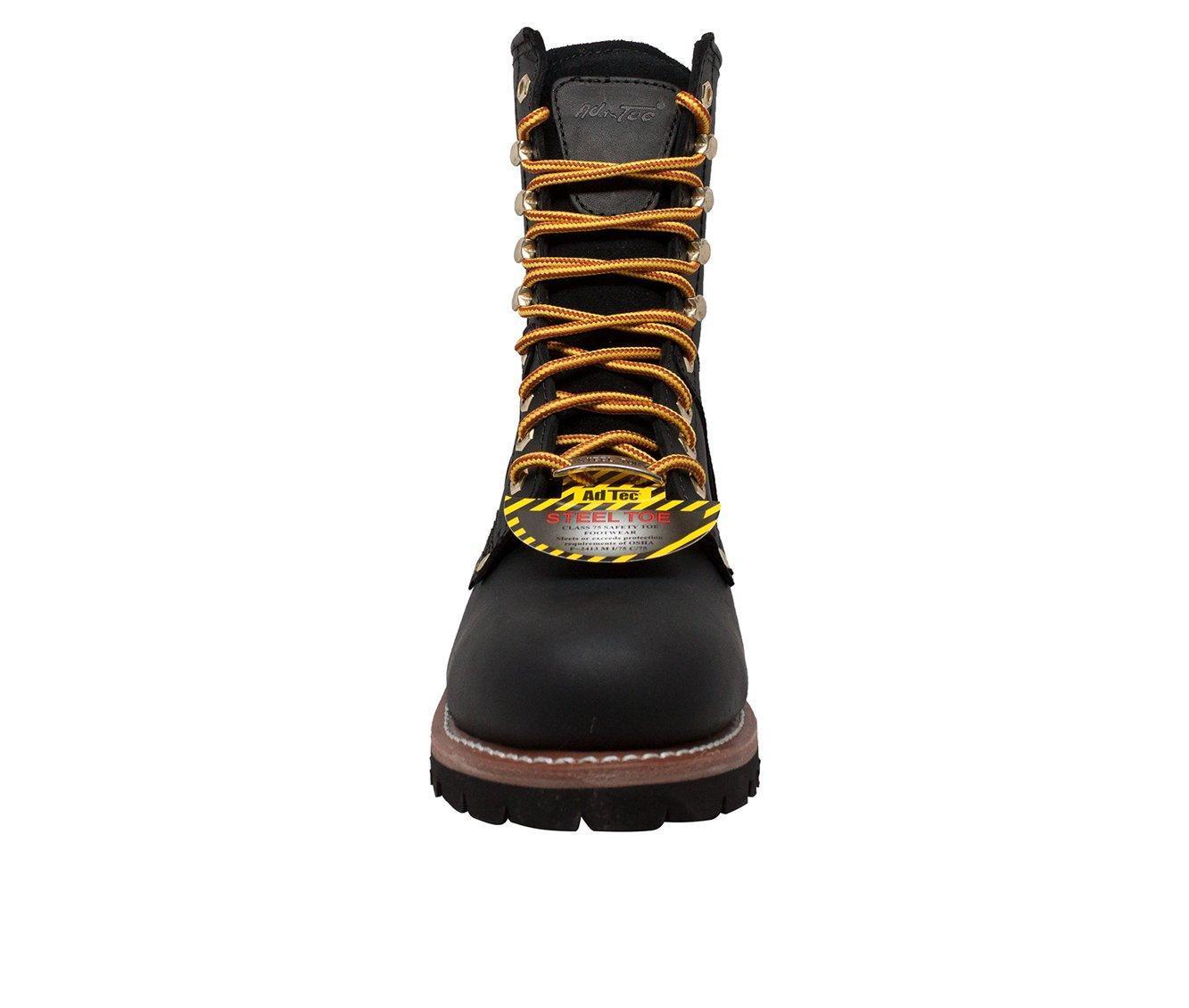 Men's AdTec 9" Waterproof Steel Toe Logger Work Boots Product Image